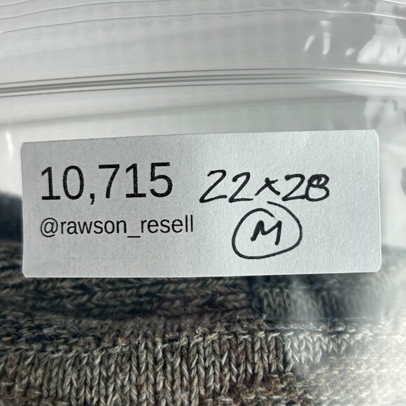 Haggar Brown Tan Knit Sweater Medium Chunky Coogi Style Grandpa 90s Golf Crew - Picture 6 of 6